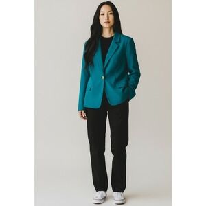Calvin Klein Blazer Jacket‎  Teal Blue Career Business Sleek Chic 18W